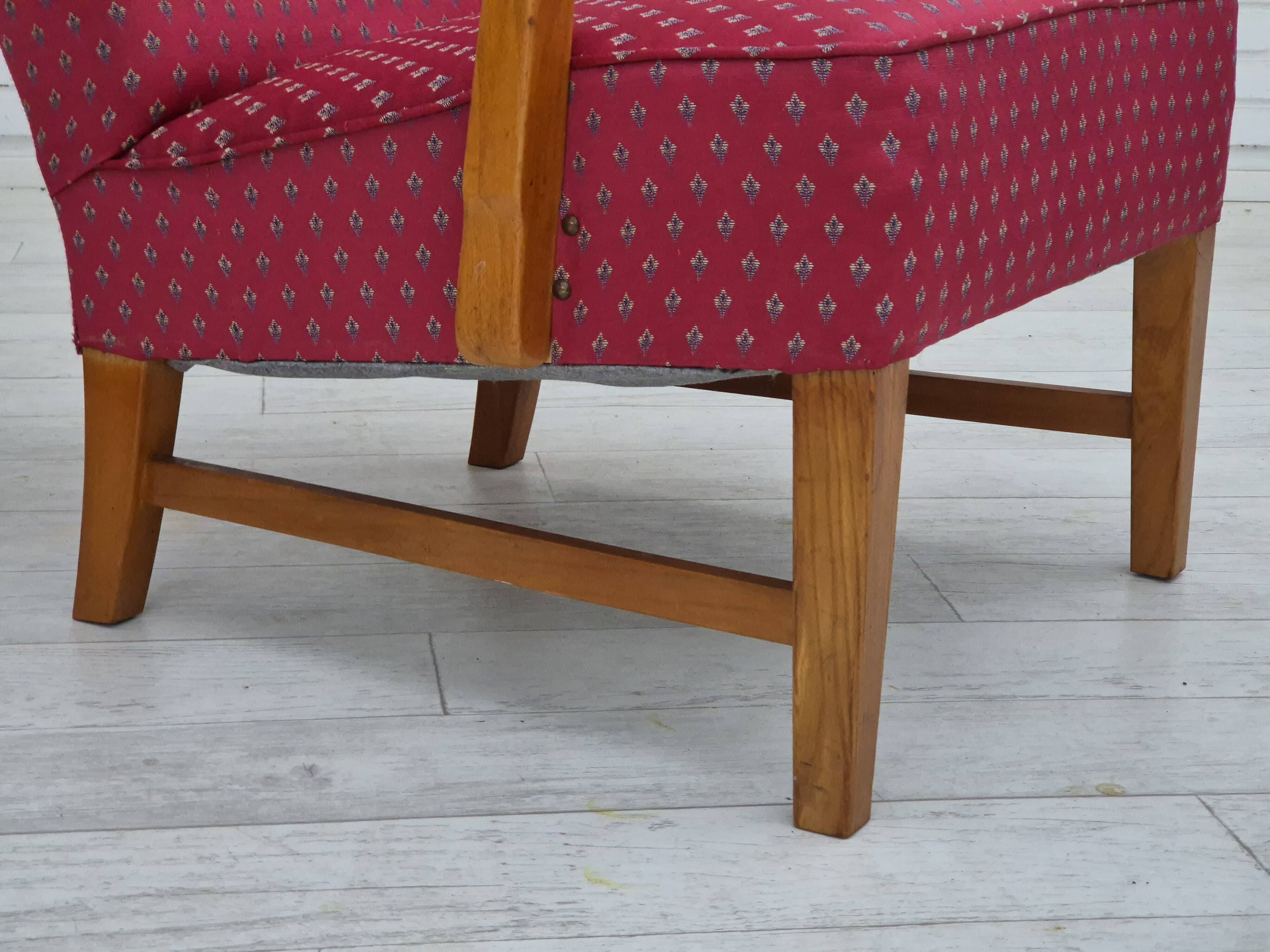 1970s, Scandinavian chairr, original very good condition, ash wood.