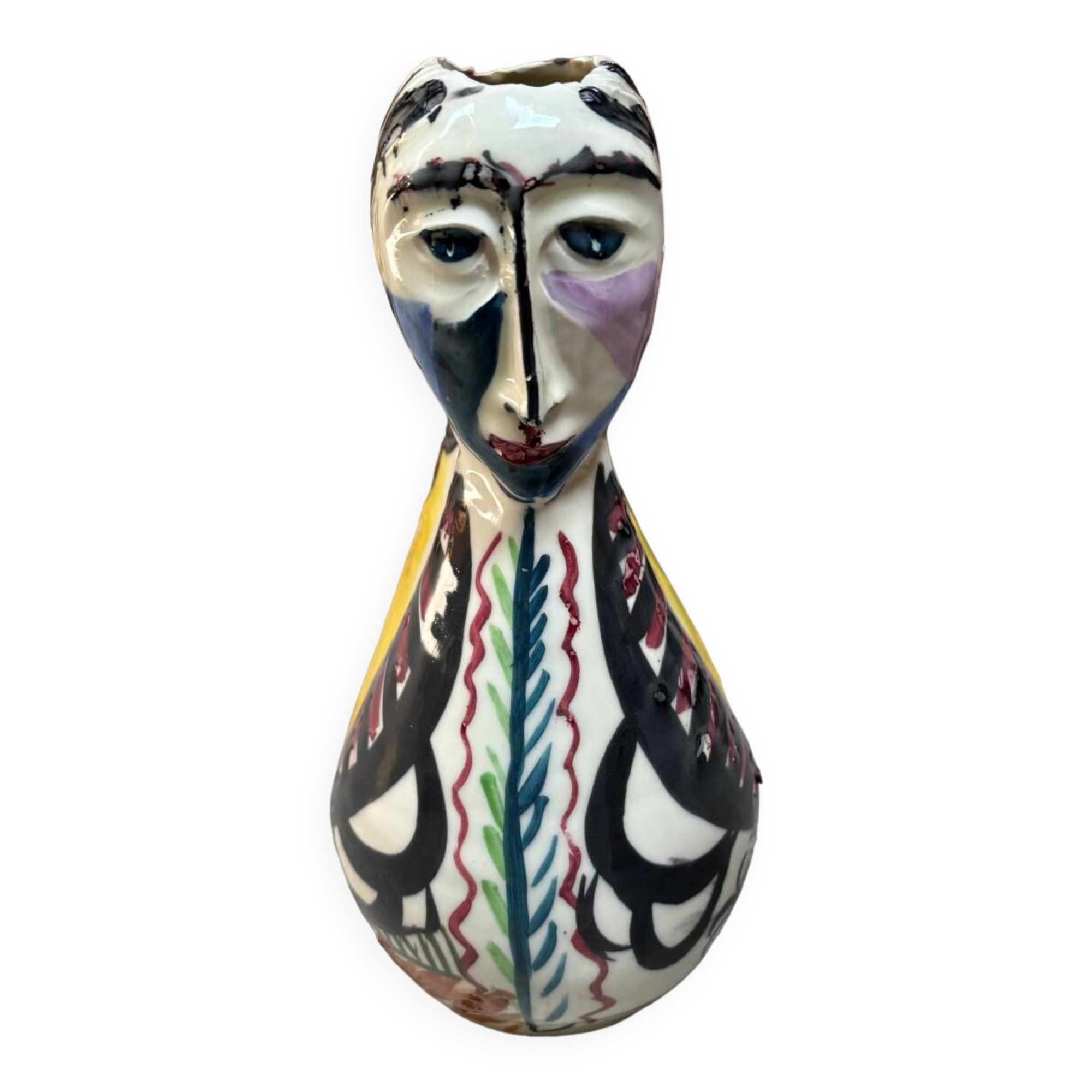 Double ceramic Face Vase
