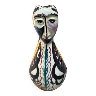 Double ceramic Face Vase