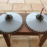 Paire de suspension opaline anciennes