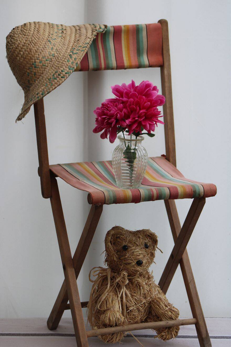 Old wooden folding chair