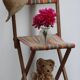 Old wooden folding chair
