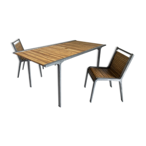 Table et ses 2 chaises, - 1970 france