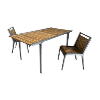 Table et ses 2 chaises, France 1970