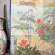 Two-panel screen with a decoration of plants and birds, Japan.