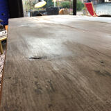 Farm table on trestles