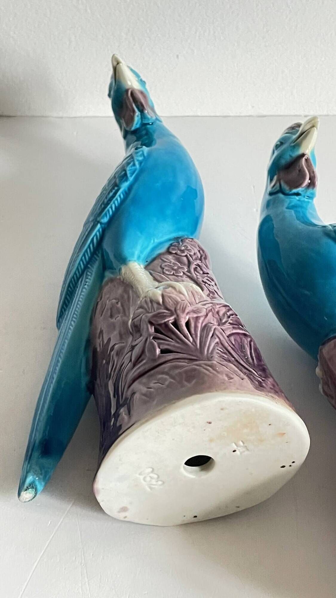 Pair of phenix birds chinese porcelain early 20th century