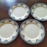 8 flat plates iron earth Salins, model Céline