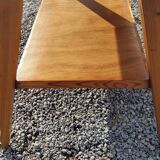 Coffee table of the 50s feet compass double wooden tops