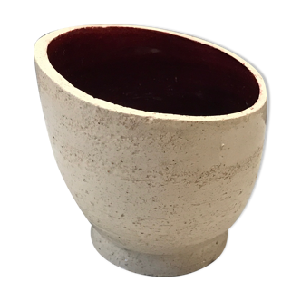 Enamel ceramic truncated pot