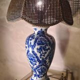 Large blue porcelain lamp 66x41 lampshade asia, japan, china elec new