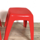 Space age plastic stool, vintage end table, mid century, red plant stand