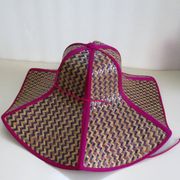 Chapeau paille tressée pliable