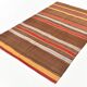 5x7 Traditional Oriental Carpet, Grey & Red Wool Kilim Rug, 135x219