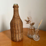 Vintage rattan bottle