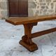 Pair of oak monastic community benches, France, early 20th century