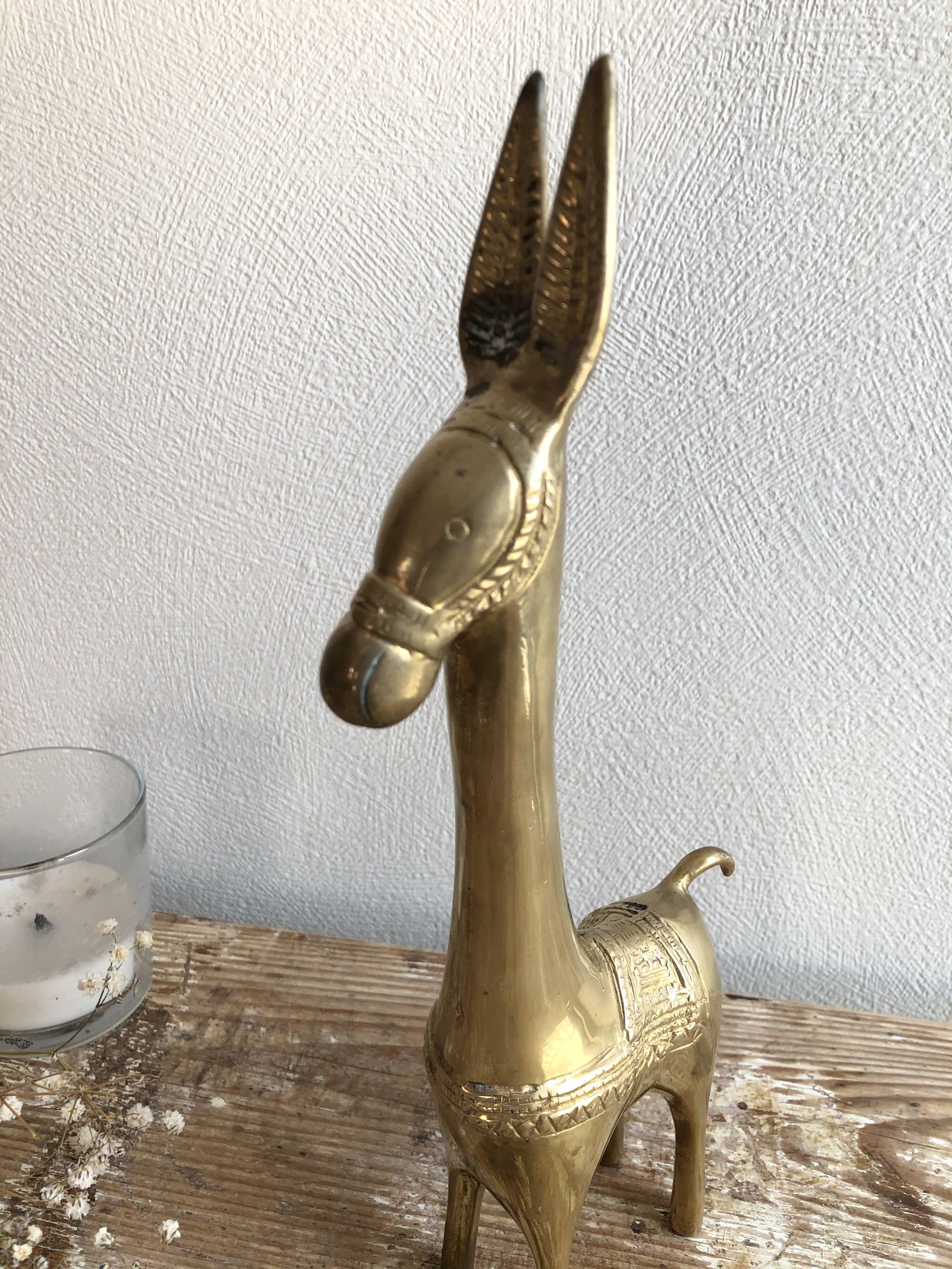 Brass donkey figurine