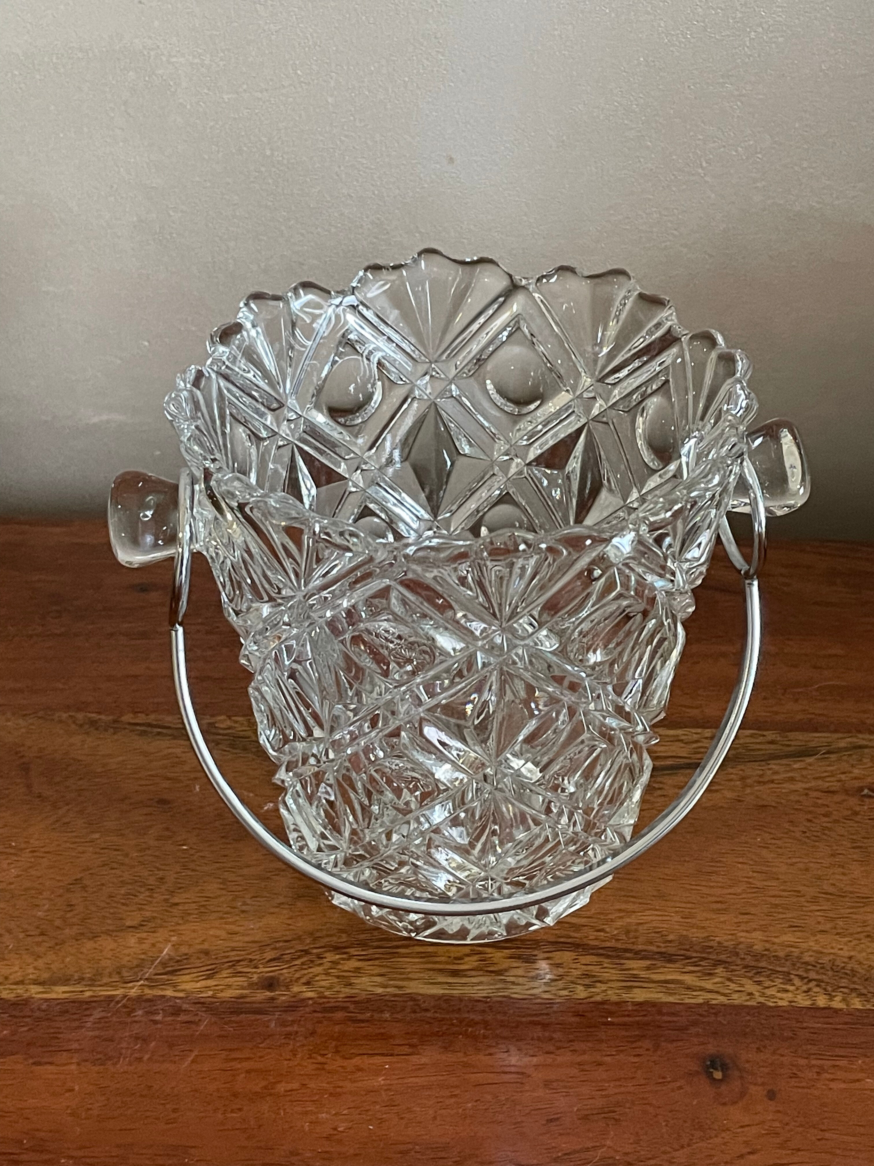 Cut glass ice bucket