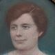 Pastel portrait of a woman, 1920, in a gilded frame