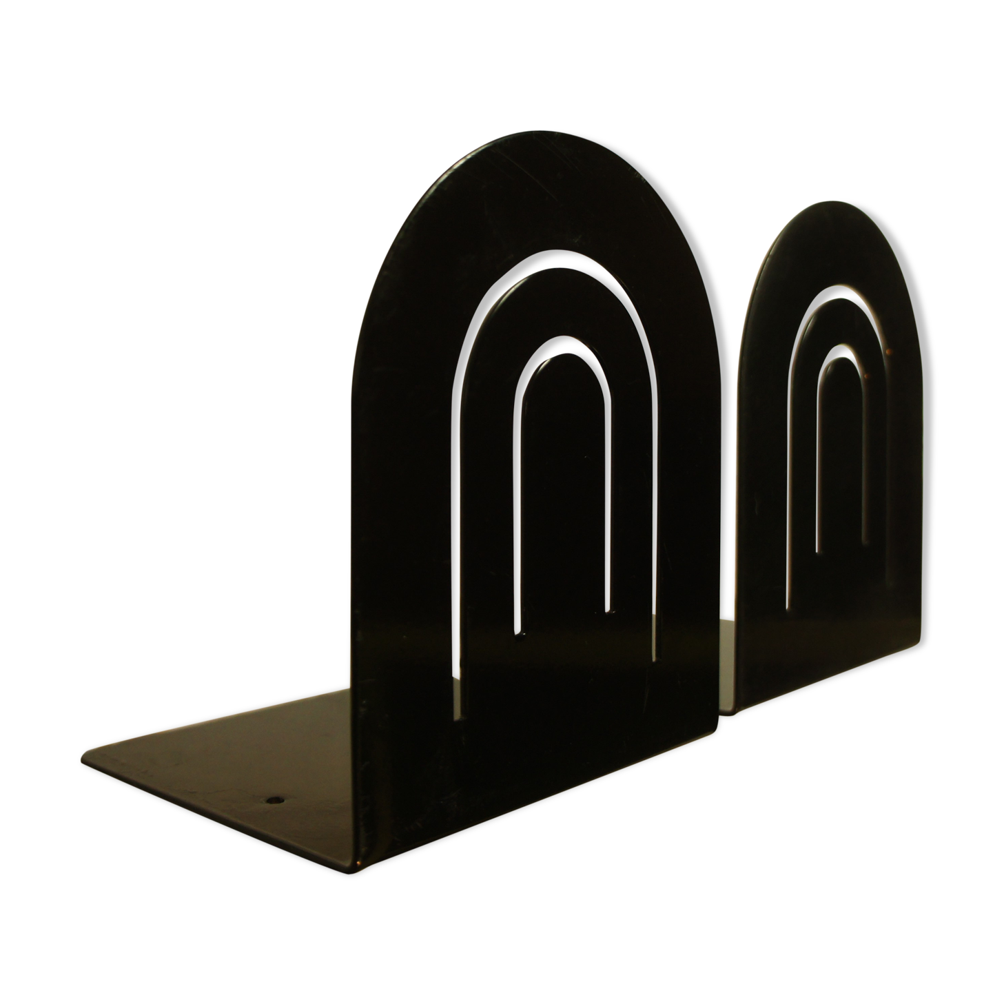 Pair of 2 bookends in metal, 80s