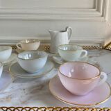 Serving Harlequin vintage opaline glass cups