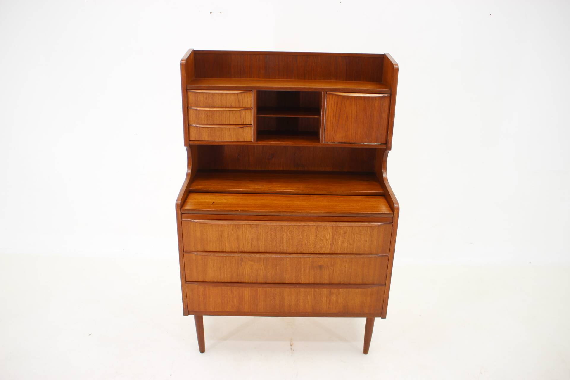 1960s danish teak writing cabinet