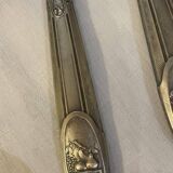 Art Deco silver and steel carving set L and H