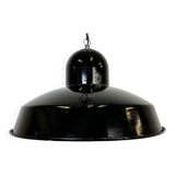 Industrial Black Enamel Factory Pendant Lamp, 1960s