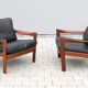 Sofa and armchairs designed by Illum Wikkelso