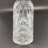 Chiseled glass vase