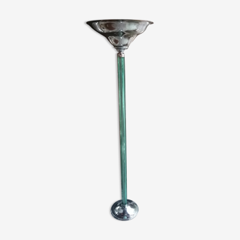 Vintage floor lamp in glass and chrome