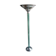 Vintage floor lamp in glass and chrome