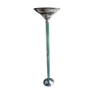 Vintage floor lamp in glass and chrome