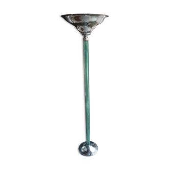 Vintage floor lamp in glass and chrome