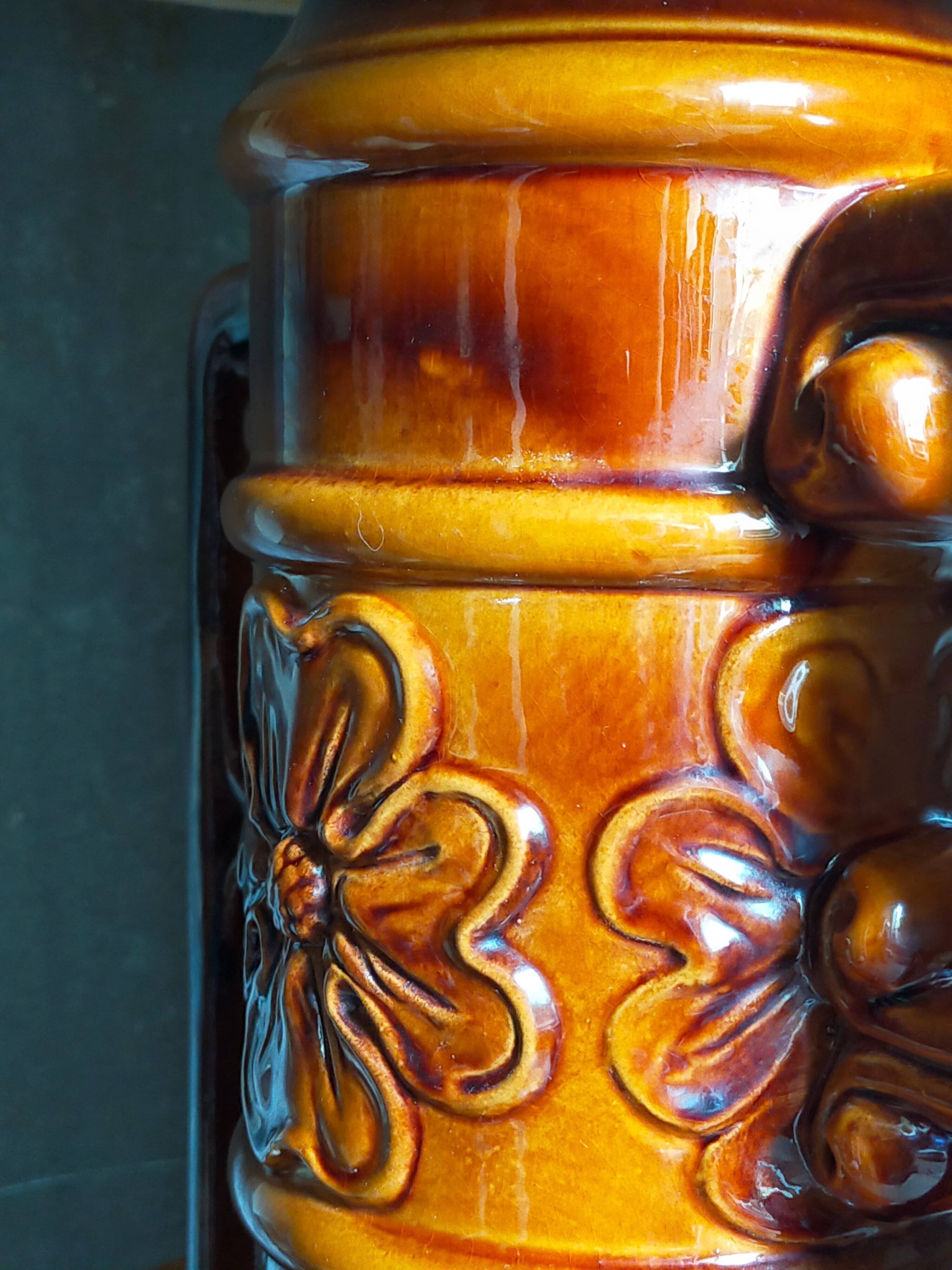West germany ceramic floor lamp 70s