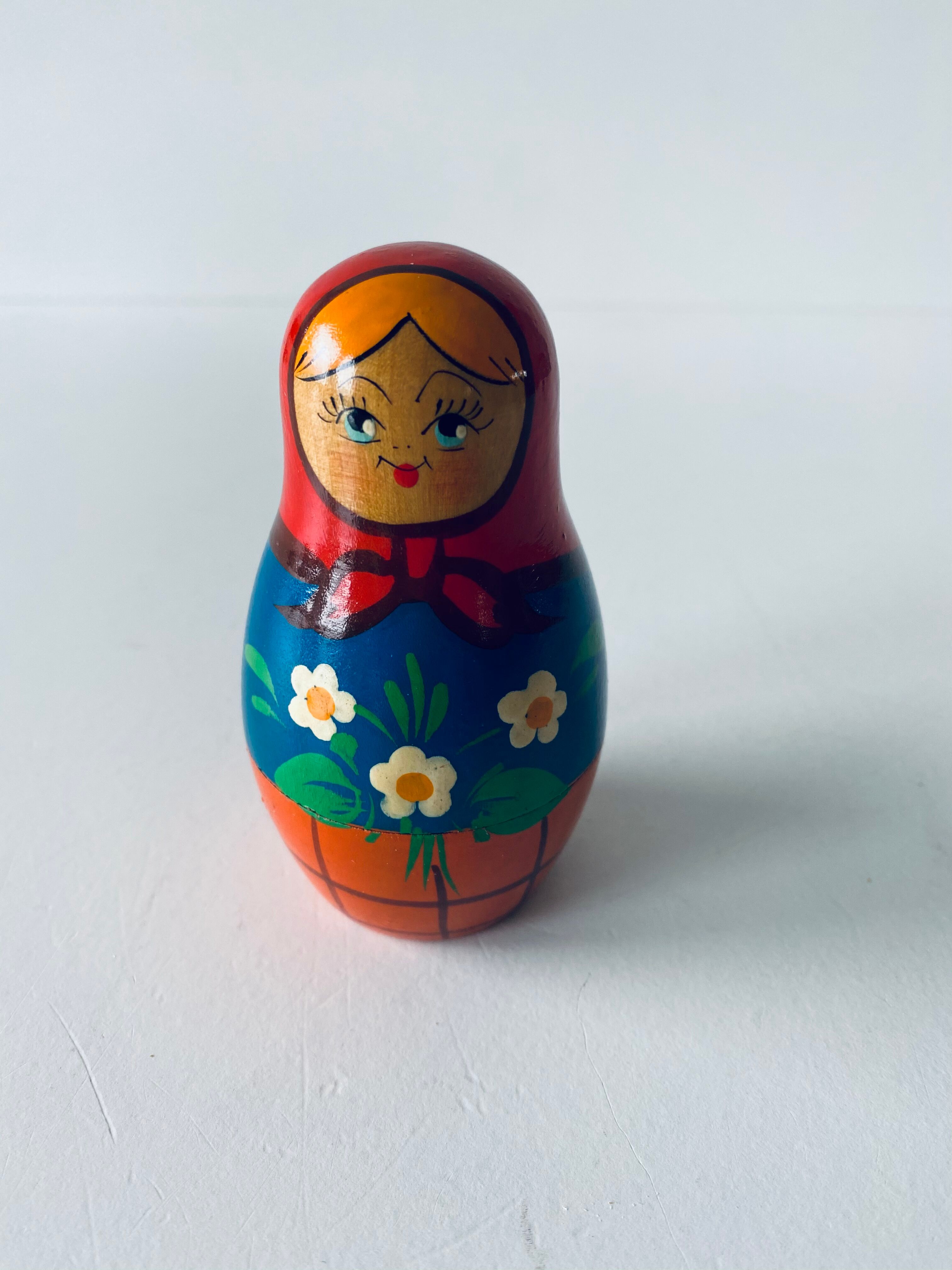 Ancient Matriochka, vintage Russian dolls
