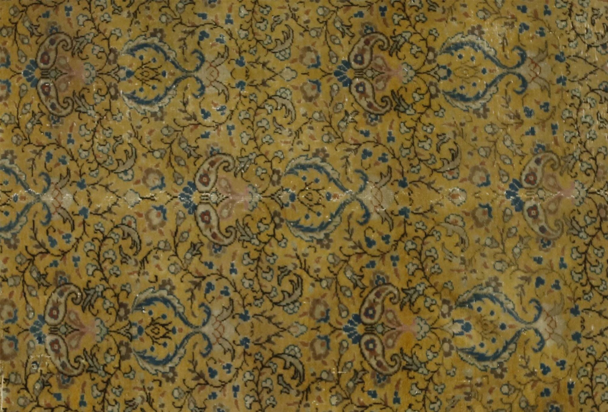 Vintage Turkish Anatolian Carpet 186x283 cm Floral Brown Blue