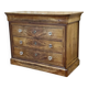 Louis Philippe chest of drawers with 5 drawers from the 19th century in cherry wood with glass knobs