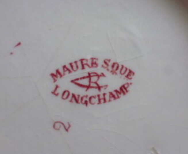 Broc or pitcher Longchamp Moorish décor pink