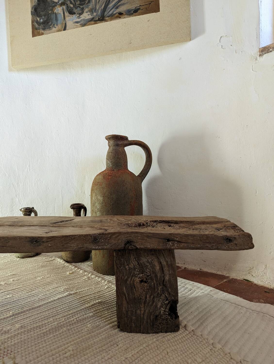 Solid oak coffee table