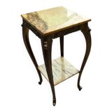Marble and brass side table
