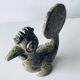 Sandstone rooster signed André Rozay, La Borne