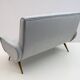Marco Zanuso Style Mid-Century Modern Velvet Sofa "Lady", 50s