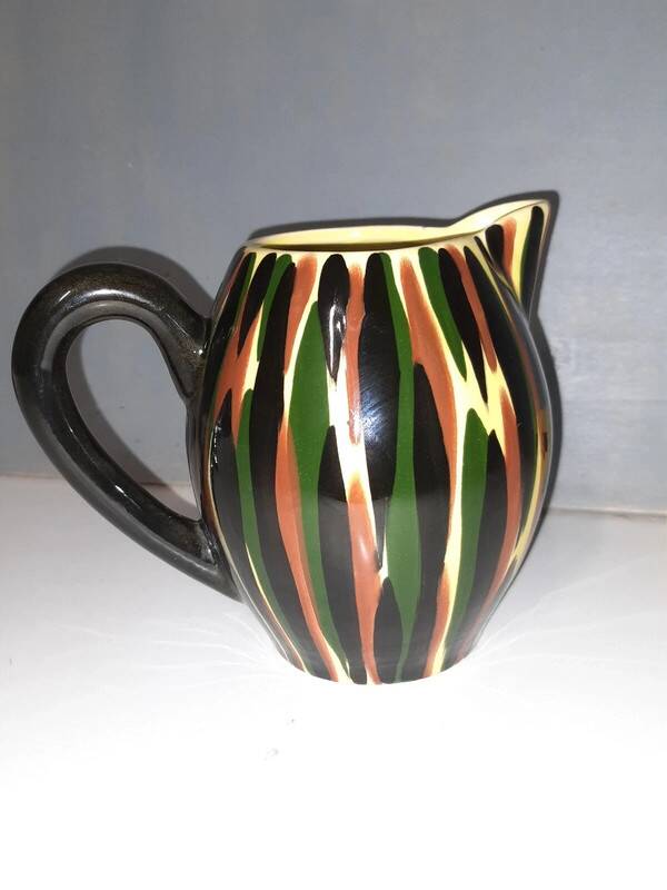 Saint Clément Pitcher from the 50s - Colorful Pattern - Vintage and Antique