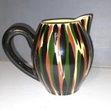 Pichet Saint Clément années 50 - Motif coloré - Vintage et ancien