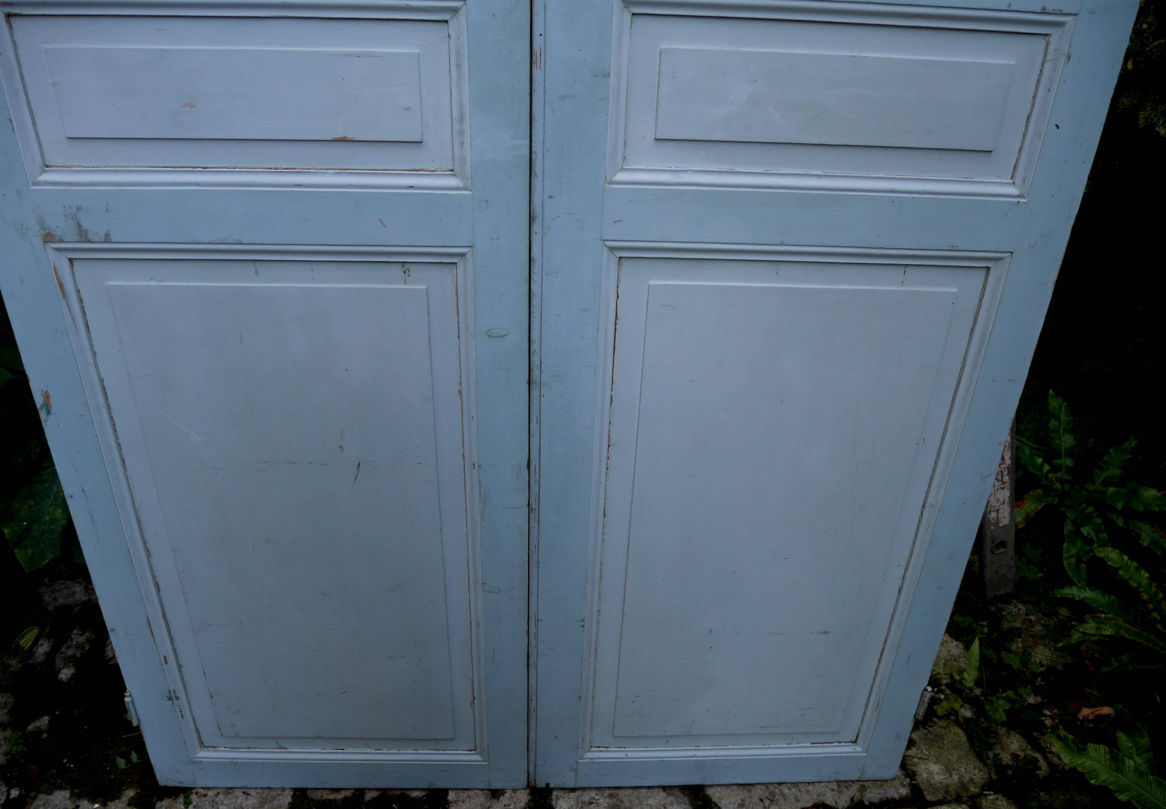 pair of large old wooden doors