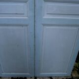 pair of large old wooden doors