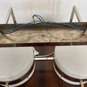 Unique big chrome Bauhaus flushmount / pendant, 1930s