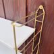 Vintage modular wall shelf, metal and brass, circa 1960s