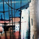 Tableau huile sur bois